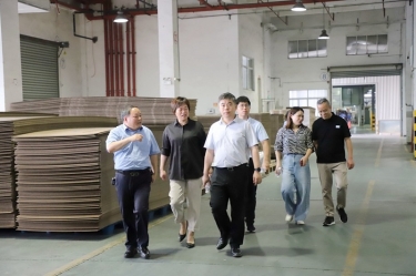 平湖市委常委、副市长张斌莅临122cc太阳集成游戏纸业全资子公司平湖景包调研残疾人就业事情